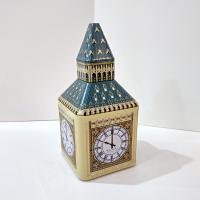 Vintage Big Ben Metal Tin with Working Clock, Walkers Chocolate Mints Big Ben Storage Container