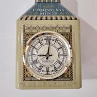 Vintage Big Ben Metal Tin with Working Clock, Walkers Chocolate Mints Big Ben Storage Container