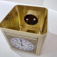 Vintage Big Ben Metal Tin with Working Clock, Walkers Chocolate Mints Big Ben Storage Container
