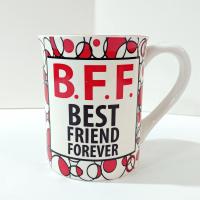 Vintage BFF Best Friends Forever Oversized Ceramic Coffee Tea Mug, Laurie Veasey Our Name Is Mud Mug