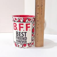 Vintage BFF Best Friends Forever Oversized Ceramic Coffee Tea Mug, Laurie Veasey Our Name Is Mud Mug
