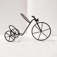 Vintage Tricycle Bicycle Black Metal Wine Bottle Holder, Standard Wine Bottle Rack