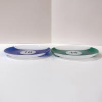 Vintage Luminarc Billiards Appetizer Sandwich Salad Plates, Set of Two