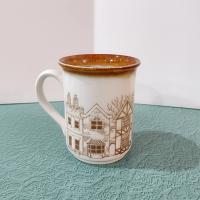 Vintage Coloroll England Biltons Ceramic Coffee Tea Mug, Village Scene Mug