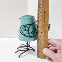 Vintage Blue Bird Ceramic and Wire Figurine