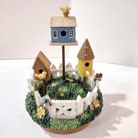 Vintage Our America Birdhouse Resin Jar Candle Topper