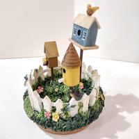 Vintage Our America Birdhouse Resin Jar Candle Topper