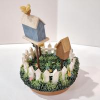 Vintage Our America Birdhouse Resin Jar Candle Topper