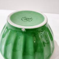 Vintage Anthropologie Kelly Green Biscuit Latte Bowls, Set of Three, Ceramic Cereal Soup Noodle Bowls