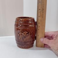 Vintage Blatz Beer Barrel Ceramic Mugs, Set of Four