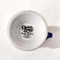 Vintage Cracker Barrel Blue Bliss Butterfly Floral Coffee Tea Mug, Blue White Toile Mug