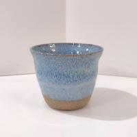 Vintage Ceramic Planter Pot, Blue and White Glaze Ceramic Small Pot