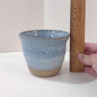 Vintage Ceramic Planter Pot, Blue and White Glaze Ceramic Small Pot