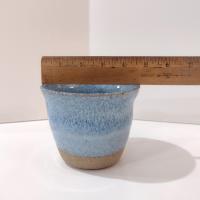 Vintage Ceramic Planter Pot, Blue and White Glaze Ceramic Small Pot