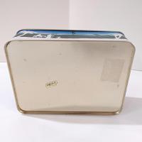 Vintage 1987 Because We Believe We Rejoice Religious Holiday Christmas Tin Container Storage Box, Christmas Gift Cookie Tin