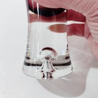 Vintage Block Polish Crystal Stockholm Amethyst Wine Glasses, Set of Four