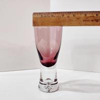 Vintage Block Polish Crystal Stockholm Amethyst Wine Glasses, Set of Four