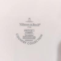 Vintage Villeroy and Boch Switch 3 Corfu Country Collection Luncheon Plate, German Porcelain Plate with Lemon Tree Design