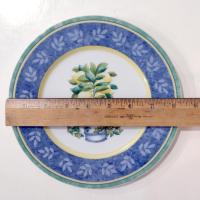 Vintage Villeroy and Boch Switch 3 Corfu Country Collection Luncheon Plate, German Porcelain Plate with Lemon Tree Design