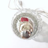 Vintage Cut Glass Boudoir Table Lamp, 60 Watt Glass and Gold Tone Small Lamp