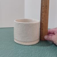 Vintage Ceramic Planter Pot, Beige Glaze Ceramic Small Pot