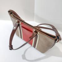 Vintage Brahmin Mini Asher Cabana Leather Shoulder Crossbody Hand Bag, Brahmin Orange Brown Melbourne Collection Crocodile Embossed Purse