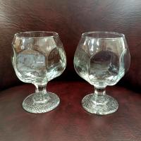 Vintage Libbey Chivalry Brandy Snifter Cognac Glasses, Set of Two