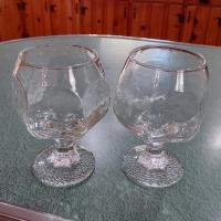 Vintage Libbey Chivalry Brandy Snifter Cognac Glasses, Set of Two