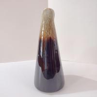 Vintage Brown Drip Glaze Winged Ceramic Pitcher, Water Wine Carafe Decanter, Pottery Vase