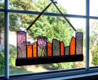 Baltimore City Skyline Stained Glass Suncatcher