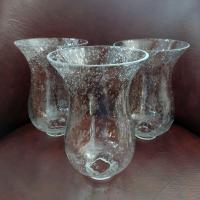 Vintage Clear Bubble Glass Hurricane Candle Chimney, Glass Oil Lamp Globe