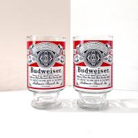 Vintage Budweiser 32 Ounce Large Beer Glasses, Set of Two