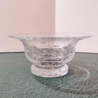 Vintage Hand Blown Bullicante Glass Bowl, Centerpiece Bowl, Fruit Bowl, Floating Flower Bowl
