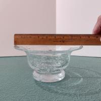 Vintage Hand Blown Bullicante Glass Bowl, Centerpiece Bowl, Fruit Bowl, Floating Flower Bowl