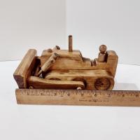 Vintage Wooden Bulldozer Rolling Child's Push Toy, Clip Clop Lapps Toys Handcrafted Amish Toy