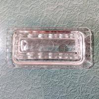 Vintage Clear Glass Butter Dish with Thumbprint Design
