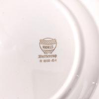 Vintage Edwin Knowles Buttercup Dinner Plate, Set of Two, Floral Ceramic 1940's Dinnerware