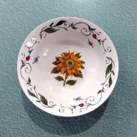 Vintage Tabletops Unlimited Butterflies and Botanical Garden Coupe Cereal Bowls, Set of Two