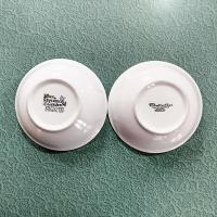 Vintage Tabletops Unlimited Butterflies and Botanical Garden Coupe Cereal Bowls, Set of Two