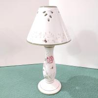 Vintage Lenox Butterfly Meadow Candle Stick Votive Holder with Shade, Porcelain Floral Tea Light Lamp