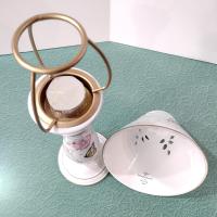 Vintage Lenox Butterfly Meadow Candle Stick Votive Holder with Shade, Porcelain Floral Tea Light Lamp