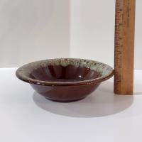 Vintage Canonsburg CAN38 Ironstone Coupe Cereal Bowls, Set of Two, Canonsburg Pottery Ceramic Brown Drip Glaze Bowls