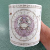 Vintage Cancer Zodiac Coffee Tea Ceramic Mug, Star Constellation Mug