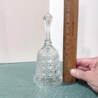 Vintage Federal Glass Windsor Button and Cane Clear Glass Bell