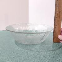 Vintage Arcoroc Canterbury Crocus 9" Salad Serving Bowl, Clear Glass Fruit Bowl