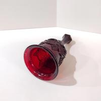 Vintage Avon 1876 Cape Cod Ruby Red Glass Bell, Christmas Holiday Bell
