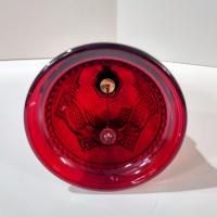 Vintage Avon 1876 Cape Cod Ruby Red Glass Bell, Christmas Holiday Bell