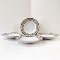 Vintage Mikasa Castle Berry Rimmed Soup Pasta Bowls, Set of 4