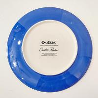 Vintage Candace Reiter Catzilla Cooking Chef Cats Ceramic Plate, Whimsical Cat 8 Inch Plate