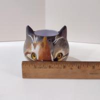 Kitty Cat Small Planter Pot, 3D Printed Cat Head Planter Bowl